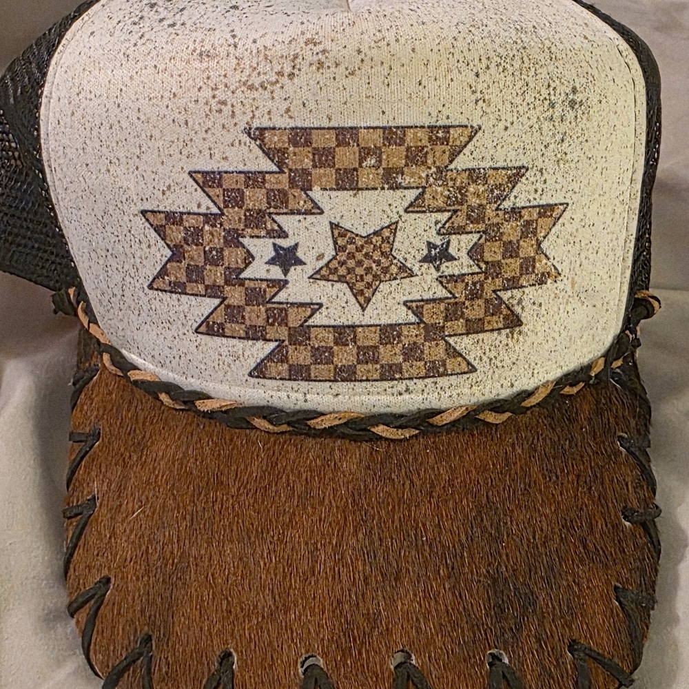 Cowhide Trucker Hat